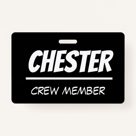 vette, grafische kaart - bemanningslid, vrijwillig badge (Voorkant)