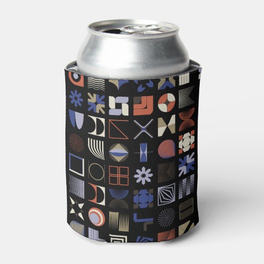 Vette graphics, abstracte vormen. blikjeskoeler (Blikje Voorkant)