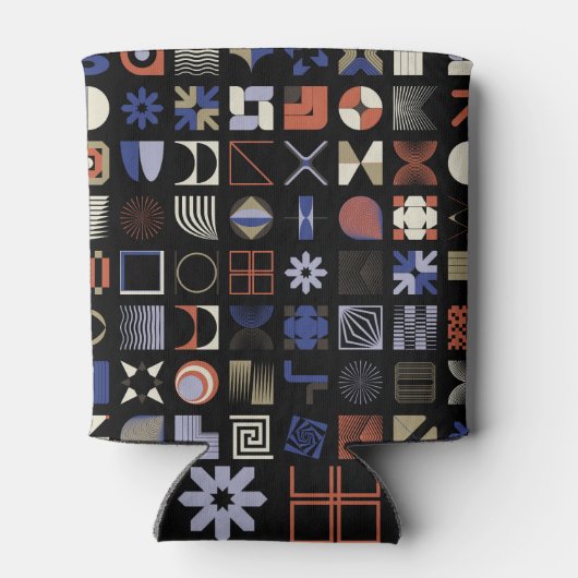 Vette graphics, abstracte  vormen. blikjeskoeler (Achterkant)