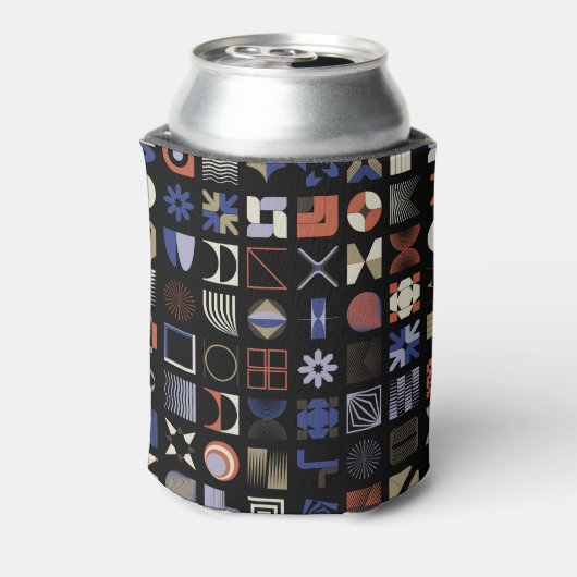 Vette graphics, abstracte  vormen. blikjeskoeler (Blikje Achterkant)