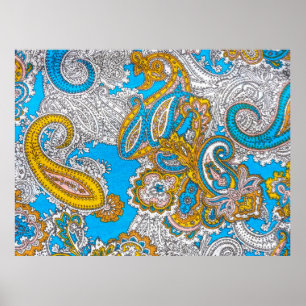 Vette, grijze, islamitische, psychedelische, kleur poster