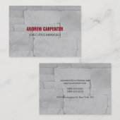Vette grijze wand Unieke, moderne Professional Visitekaartje (Voorkant / Achterkant)