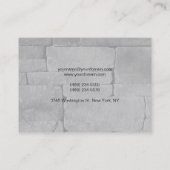 Vette grijze wand Unieke, moderne Professional Visitekaartje (Achterkant)