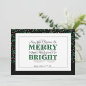 Vette groene typografie Vakantie groen Foto kaart (Staand voorkant)