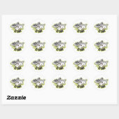 vette haai ronde sticker (Vel)