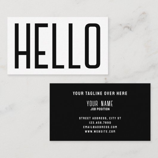 Vette Hallo Visitekaartje (Voorkant / Achterkant)