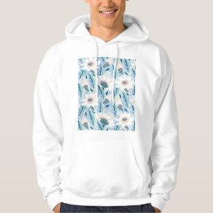 Vette hand geschilderd bloemig hoodie