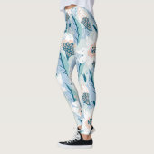Vette hand geschilderd bloemig leggings (Links)