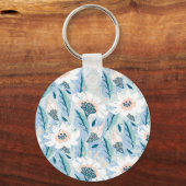 Vette hand geschilderd bloemig  sleutelhanger (Voorkant)