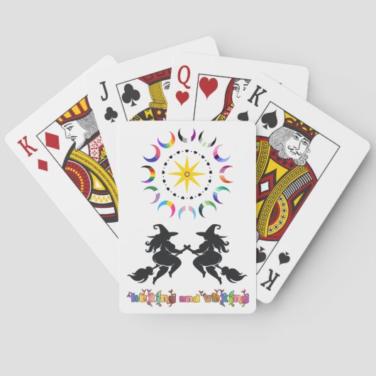 Vette Heksen en Queer Maanen Pokerkaarten (Achterkant)