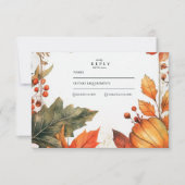 Vette Herfst Bladeren Trouwen RSVP Kaartje (Voorkant)
