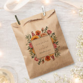 Vette Herfst Bloemen Grens Herfst bruiloft Bedankzakje (Geknipt)