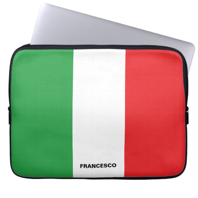 Vette Italiaanse vlag op maat Laptop Sleeve (Voorkant)