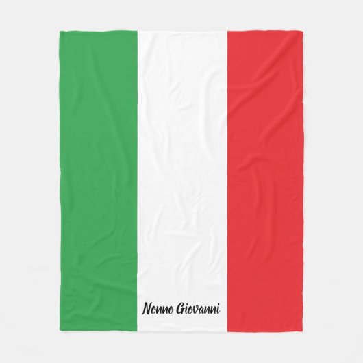 Vette Italiaanse vlag van Italië Gepersonaliseerde Fleece Deken (Voorkant)