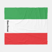 Vette Italiaanse vlag van Italië Gepersonaliseerde Fleece Deken (Voorkant (Horizontaal))