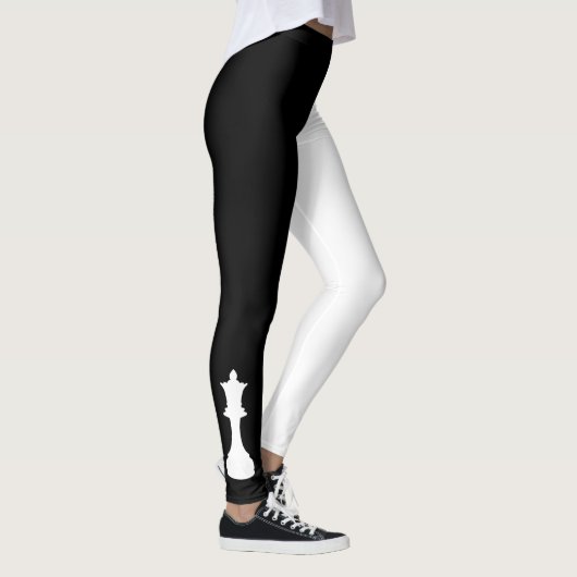 Vette kaas koningin zwart en wit leggings (Rechts)
