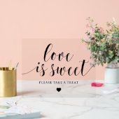 Vette kalligrafie Liefde is lief huwelijk Acryl Bord (Huwelijk)