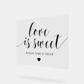 Vette kalligrafie Liefde is lief huwelijk Acryl Bord (Hoek)