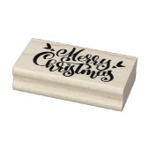 Vette kalligrafie Vrolijk kerstfeest Rubberstempel (Stempel)