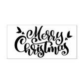 Vette kalligrafie Vrolijk kerstfeest Rubberstempel (Afrduk)