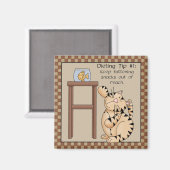 Vette kat Dieet Tip #1 - Koelkast Magneet (Voorkant / Achterkant)