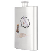 Vette kat zit ergens op een nette achtergrond illu flacon (Links)