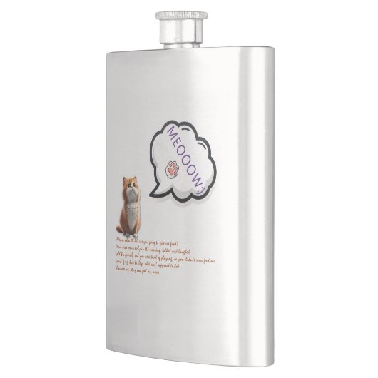 Vette kat zit ergens op een nette achtergrond illu flacon (Links)