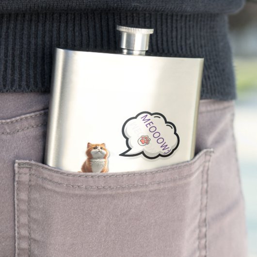 Vette kat zit ergens op een nette achtergrond illu flacon (Voorbeeld)