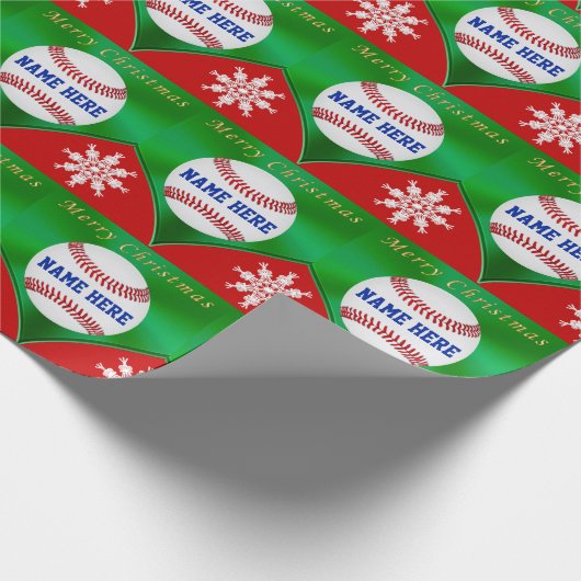 Vette kerstbal, Jouw naam Cadeaupapier (Hoek)