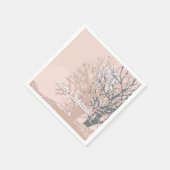 Vette kerstbomen, silhouet, zwart roze bei servet (Hoek)