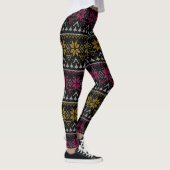 Vette kerstborduurkruis, naakt lelijk zweet. leggings (Rechts)