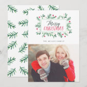 Vette kerstflessen feestdagenkaart (Voorkant / Achterkant)