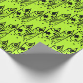 Vette kerstkaarsen Limoen en zwart Cadeaupapier (Hoek)