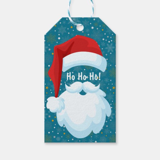 Vette kerstman Gepersonaliseerd kerst Cadeaulabel (Voorkant)