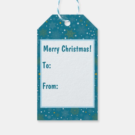 Vette kerstman Gepersonaliseerd kerst Cadeaulabel (Achterkant)