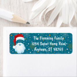 Vette kerstman Gepersonaliseerd kerst Etiket