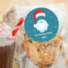 Vette kerstman Gepersonaliseerd kerst Ronde Sticker