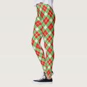 Vette kerstrode en groene Leggings (Links)