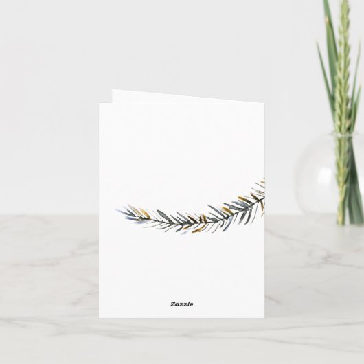 Vette kerstsparserij met Ornamenten Feestdagen Kaart (Achterkant)