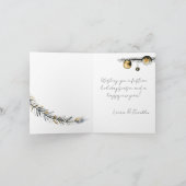 Vette kerstsparserij met Ornamenten Feestdagen Kaart (Binnen)