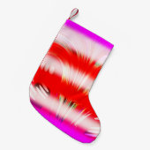 Vette kerststrepen, leuke kunst kleine kerstsok (Voorkant (Hangend))