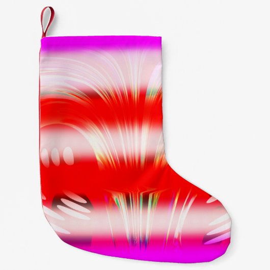Vette kerststrepen, leuke kunst kleine kerstsok (Voorkant)