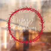 Vette kersttekst met handgeschreven tekst met vens raamsticker (Vel 2)