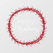 Vette kersttekst met handgeschreven tekst met vens raamsticker (Vel)