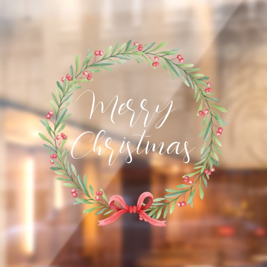 Vette kersttekst met handgeschreven tekst met vens raamsticker (Vel 2)