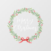 Vette kersttekst met handgeschreven tekst met vens raamsticker (Vel)