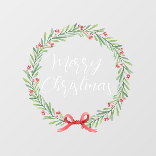 Vette kersttekst met handgeschreven tekst met vens raamsticker (Vel)