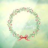 Vette kersttekst met handgeschreven tekst met vens raamsticker (Vel 3)