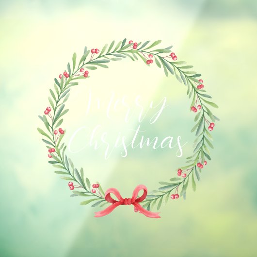 Vette kersttekst met handgeschreven tekst met vens raamsticker (Vel 3)