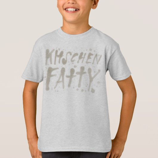 Vette keuken vet logo kids T-shirt grijs (Voorkant)